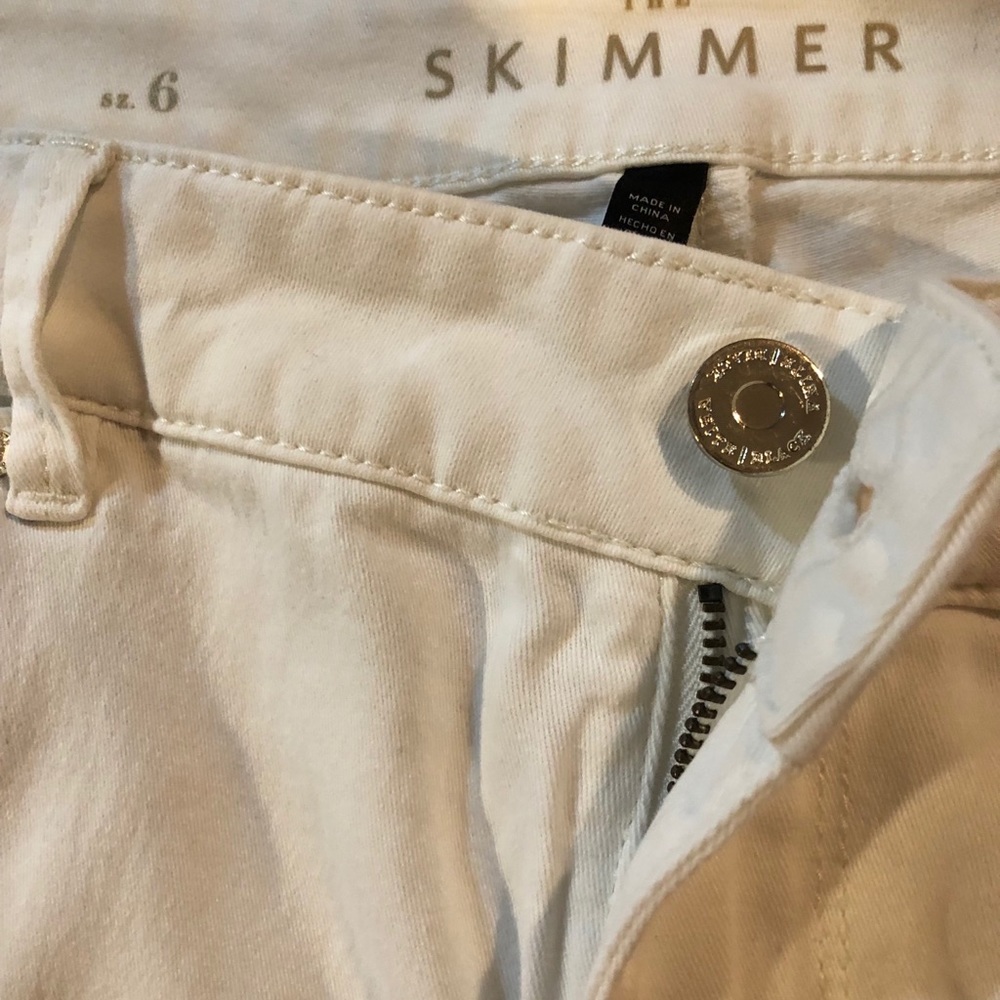 WHBM Silver Studded White Skimmer Pants - Picture 4 of 13